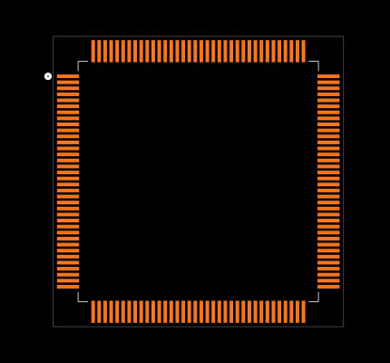 DSPIC33EP512MU814-I/PH Footprint