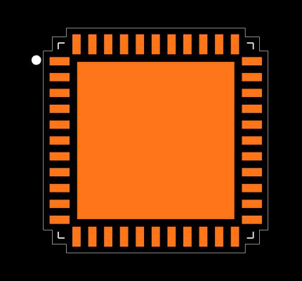 DSPIC33FJ128MC204-I/ML Footprint