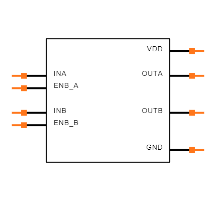 MCP14E7T-E/SN Symbol