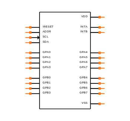 MCP23018-E/SO Symbol