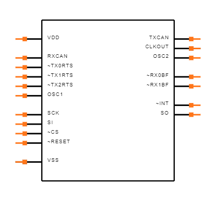 MCP2510-I/P Symbol