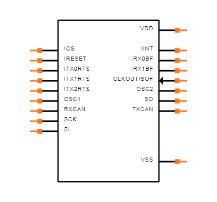 MCP2515-I/SO Symbol
