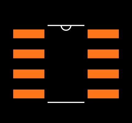 MCP3001T-I/SN Footprint