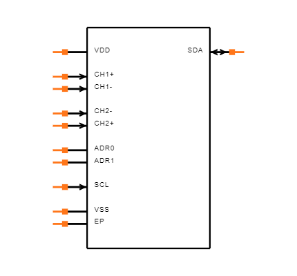 MCP3423T-E/MF Symbol