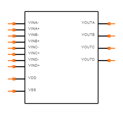 MCP6044-I/ST Symbol