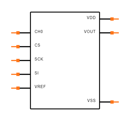MCP6S21-I/MS Symbol