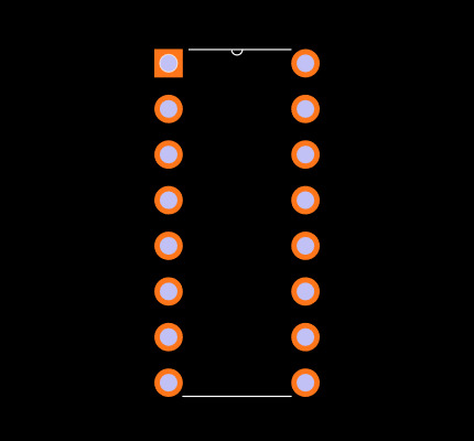 MCP6S28-I/P Footprint