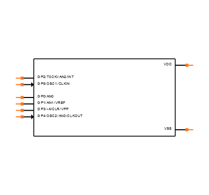 PIC12C671-04/P Symbol