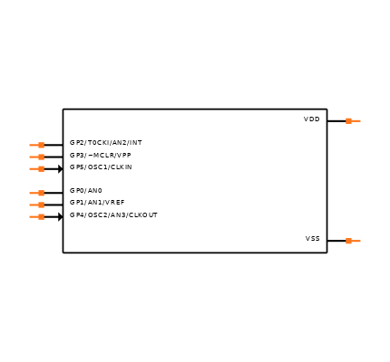 PIC12CE674-04I/P Symbol