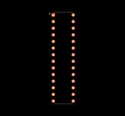 PIC16C55-HS/P Footprint