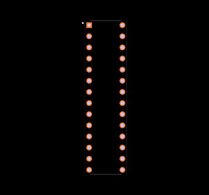PIC16C55A-20/P Footprint