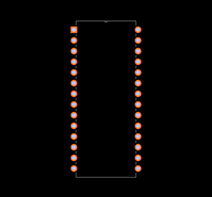 PIC16C57-XTE/P Footprint