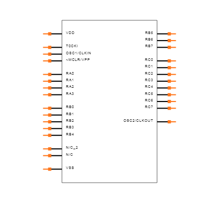 PIC16C57-XTE/P Symbol