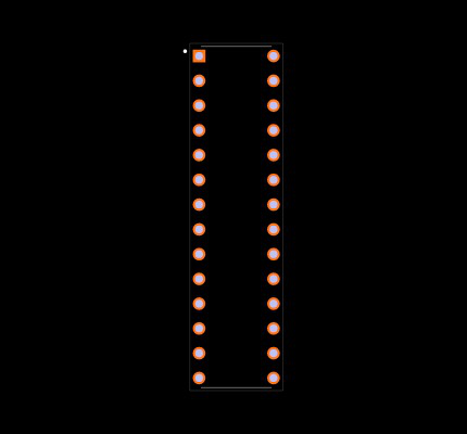 PIC16C57C-20/P Footprint