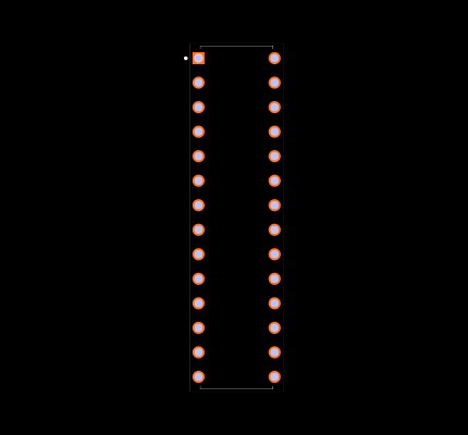 PIC16C62B-04/SP Footprint