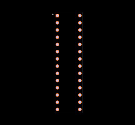 PIC16C63-20I/SP Footprint