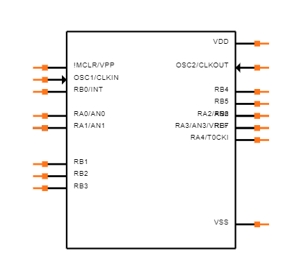 PIC16C71-04/SO Symbol