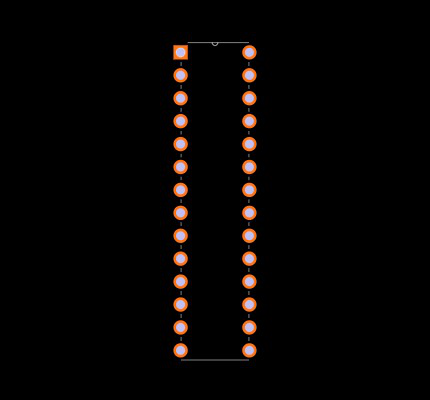 PIC16C73A-04I/SP Footprint