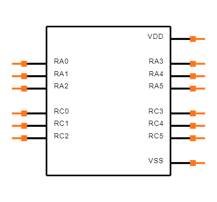 PIC16F1823-I/P Symbol