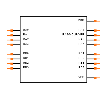 PIC16F1827-I/P Symbol