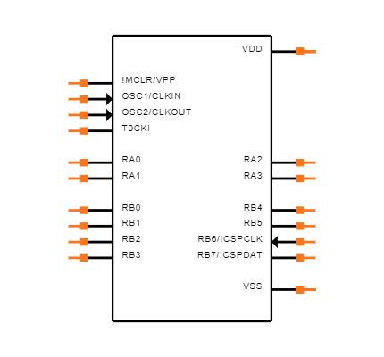 PIC16F54-I/SS Symbol