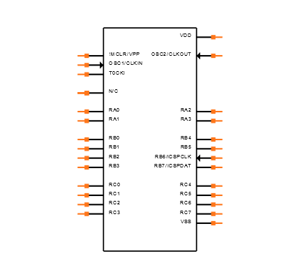 PIC16F57-I/P Symbol