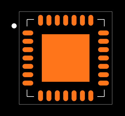 PIC16F628A-I/ML Footprint