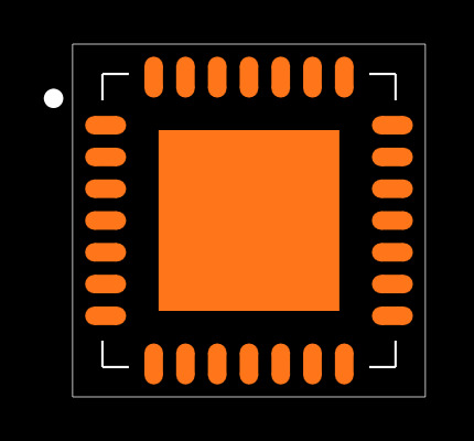 PIC16F648A-I/ML Footprint