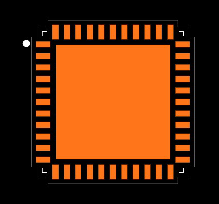 PIC16F727-I/ML Footprint