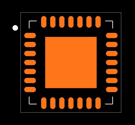 PIC16F73-I/ML Footprint