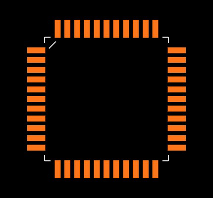 PIC16F74-E/P Footprint