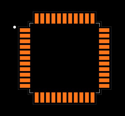 PIC16F74-I/PT Footprint