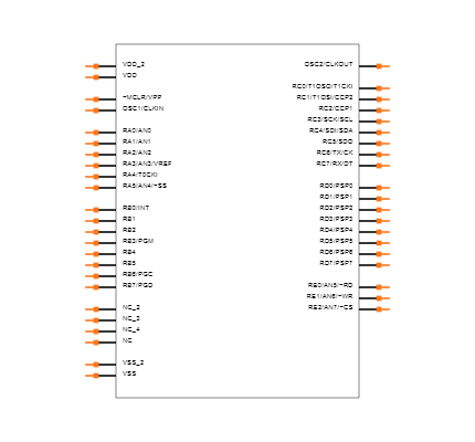 PIC16F77-E/P Symbol