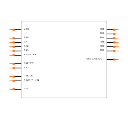 PIC16F84-04/P Symbol