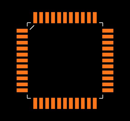 PIC16F874-04/PT Footprint