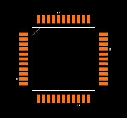 PIC16F874-04I/PQ Footprint
