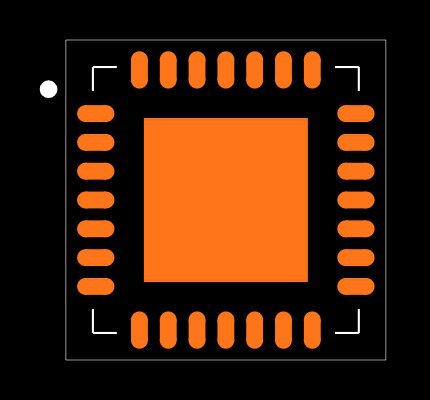 PIC16F88-I/ML Footprint