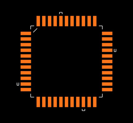 PIC16F917-E/PT Footprint