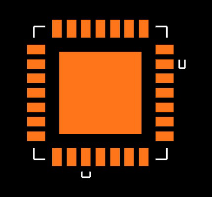 PIC16LF722-E/ML Footprint
