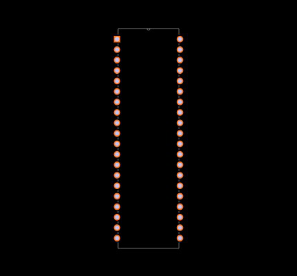 PIC16LF724-E/P Footprint