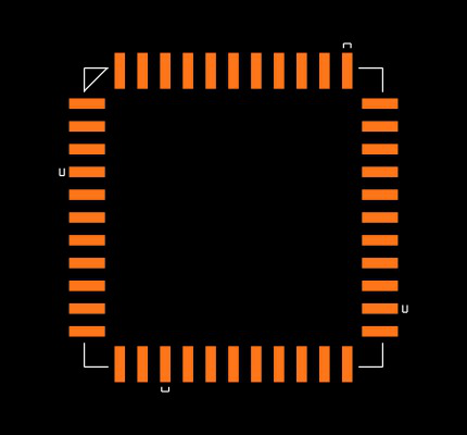 PIC17C42A-16I/L Footprint