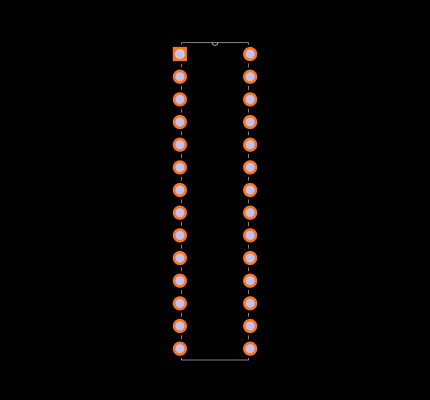 PIC18F23K20-E/SP Footprint