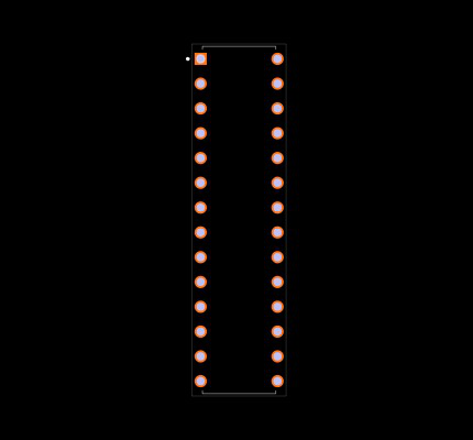 PIC18F25J11-I/SP Footprint