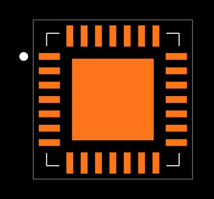 PIC18F25K22-I/ML Footprint