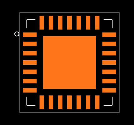 PIC18F26K22T-I/ML Footprint