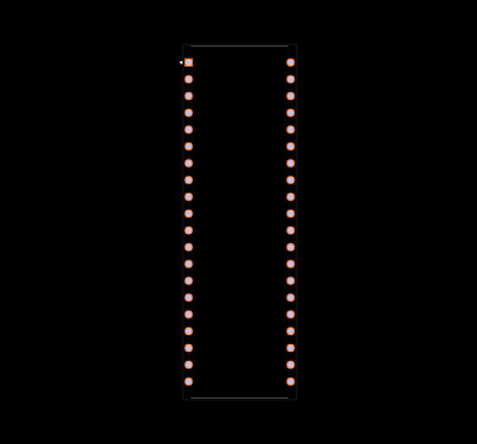 PIC18F44K22-E/PT Footprint