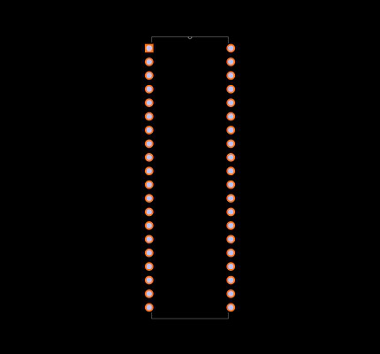 PIC18F452-I/P Footprint