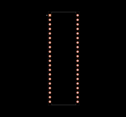 PIC18F4520-I/P Footprint