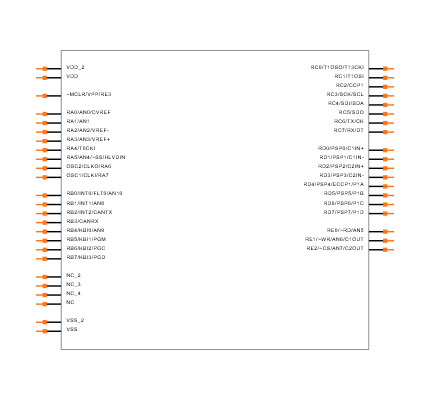 PIC18F4580-E/PT Symbol