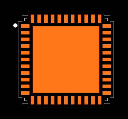 PIC18F4620-I/ML Footprint